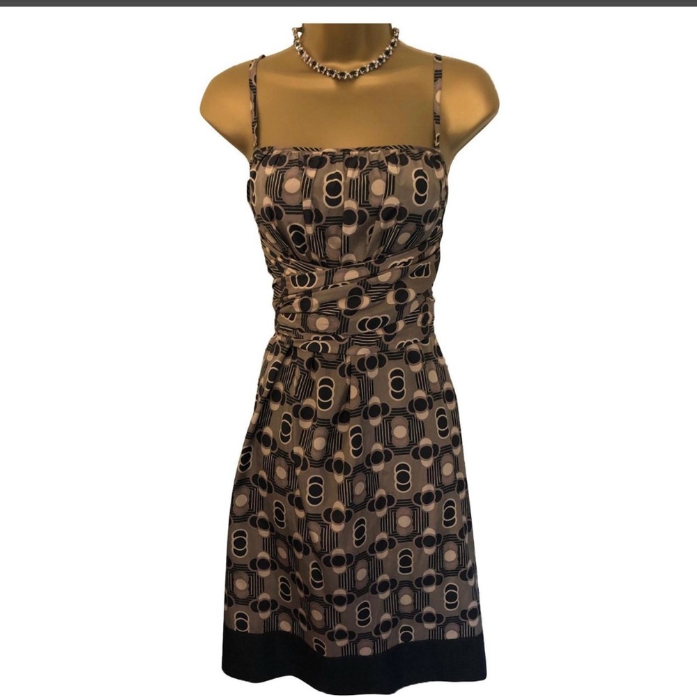 Ted Baker London Black and Brown Silk dress sz 0